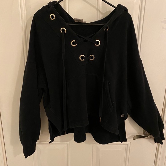 Good American Tops - Good American Cropped Hoodie
